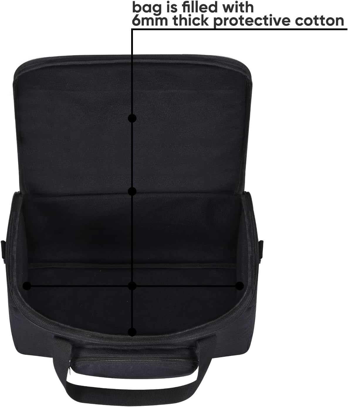 Speaker Case Protective Cover Tote Bag Compatible with Ultimate Ears UE HYPERBOOM Portable Wireless Party Bluetooth Speaker - Black - Image 2