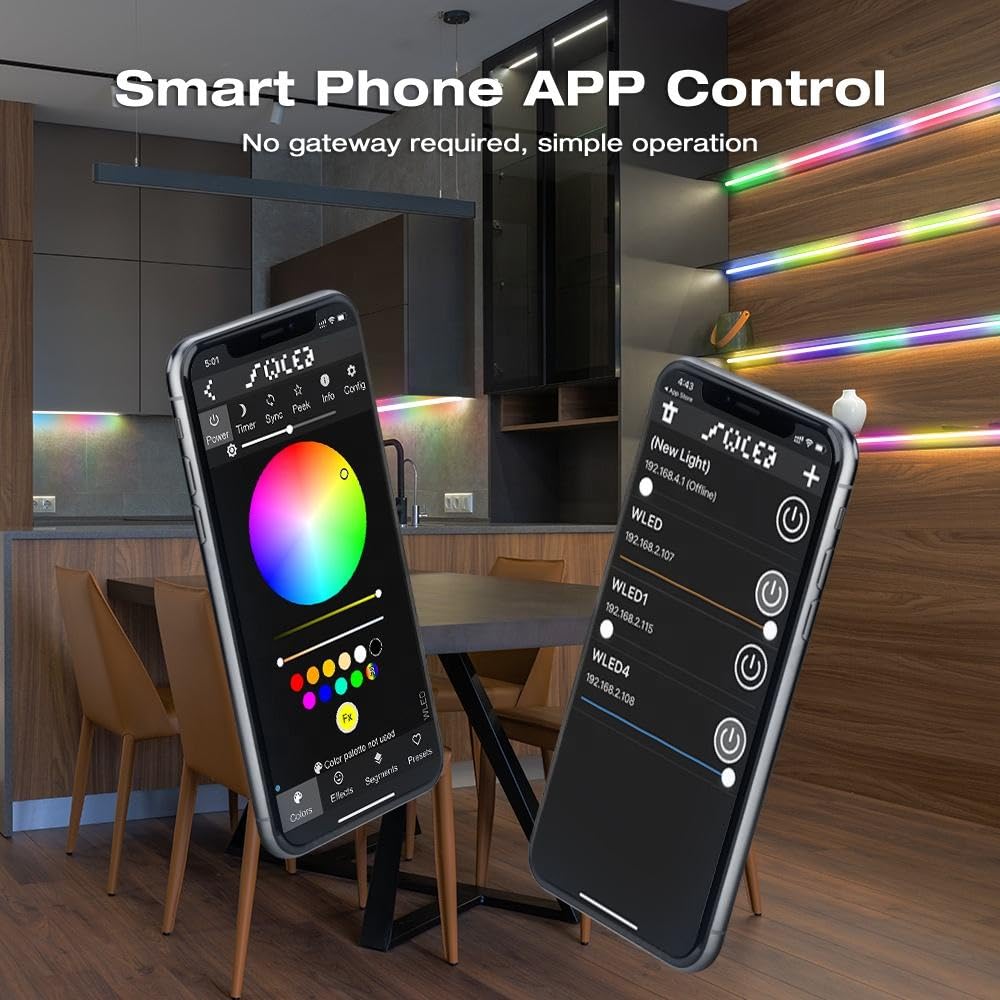 Amefil GL-C-008WL Controlador digital inteligente para tiras de luces LED blancas (WLED) de 5-24 V con múltiples puertos RGBWS2811/2812B/2813WIFI