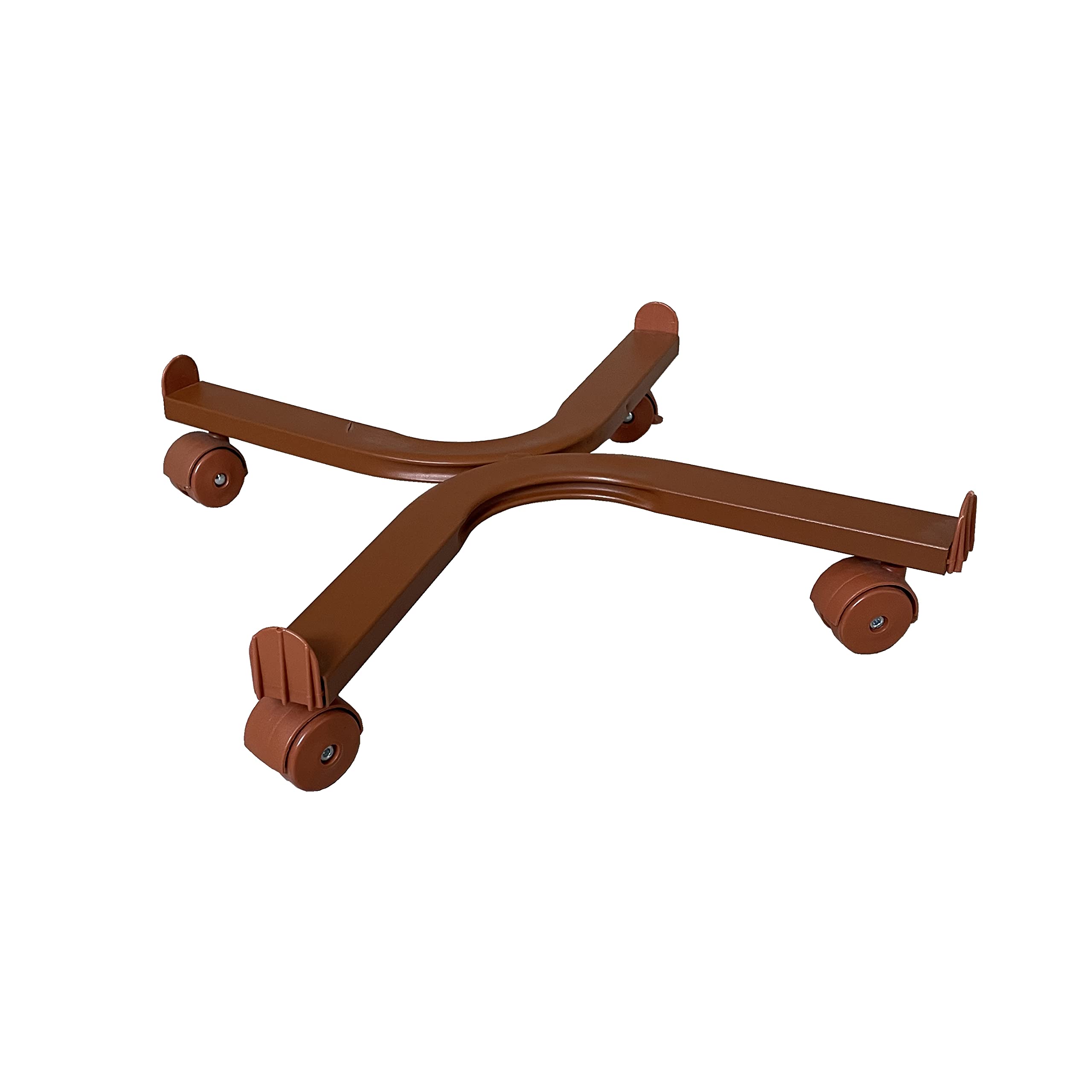 Tecnokit: Carrello Circolare Porta Piante e Fiori, 50cm;tasselli Regolabili, spostare con facilità, 4 Ruote di Cui 1 con Freno, carico kg 90, Robusto, Acciaio. (Cotto)