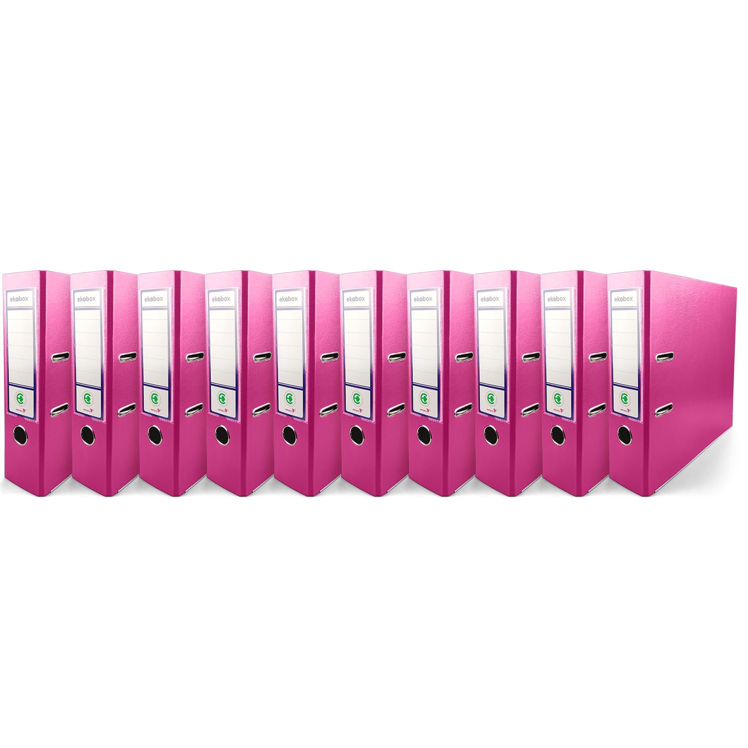 Netuno 10 Binder Pink A4 Spine 8 cm 3.15in Extra Wide Cardboard File Organizer for Office School Desk Storage documents Strong Stable Large Capacity Practical โ image 1