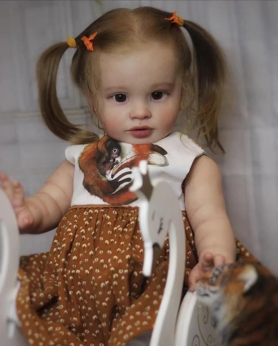RXDOLL 56 cm duże lalki Reborn Baby Dolls Girls Cloth Body Realistyczne miękkie winylowe lalki Reborn Maluch Lalki Sweety Girl Look Prawdziwe Realistyczne Baby Doll Zabawki Prezenty dla dzieci 3+