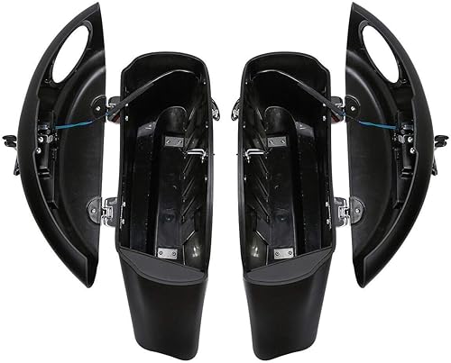 Miniatura 5 de TCMT Tapa de audio de concierto con cierre electrónico de alforja negra mate con forros para Indian Chieftain 2014-2017 Roadmaster 2015-2019