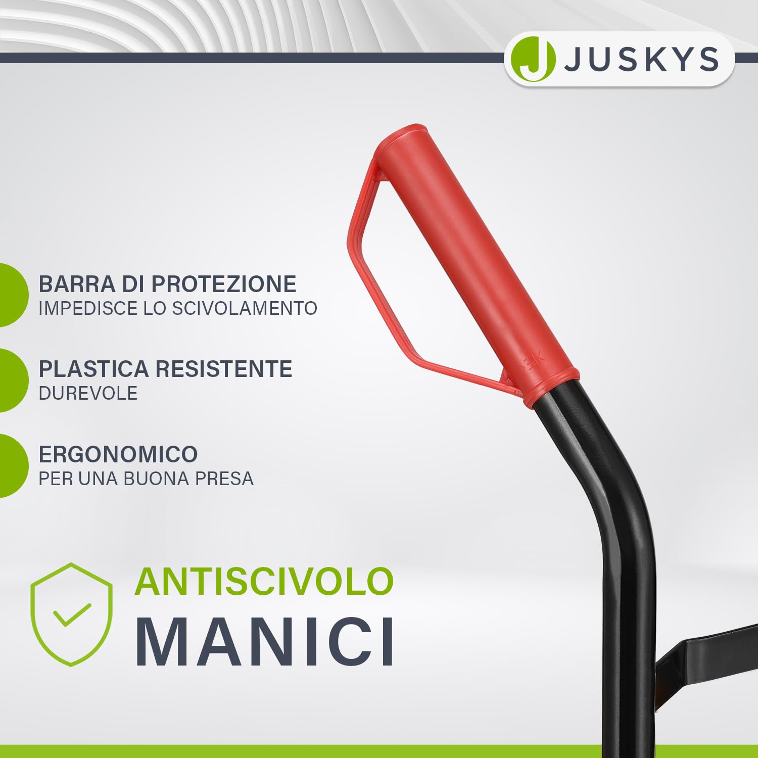 Juskys Carrello a mano Basic pieghevole - Carrello da trasporto con grandi ruote gonfiabili e telaio in acciaio massiccio - Carrello manuale per traslochi e casse di bevande
