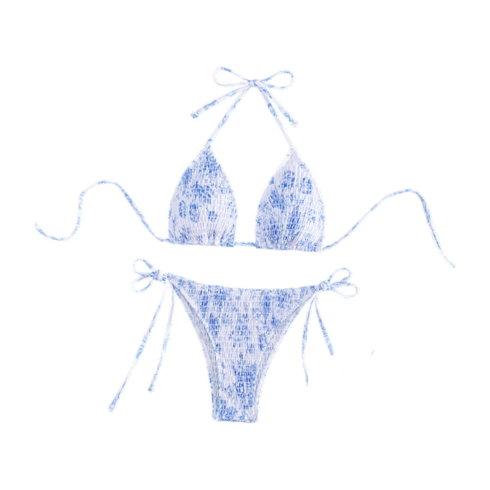 Women's Triangle Bikini Set Tie Side Bathing Suit for Party Travel Swim Pool Style A-Clothing, Shoes & Accessories - Womens Clothing - Swimwear-image-12