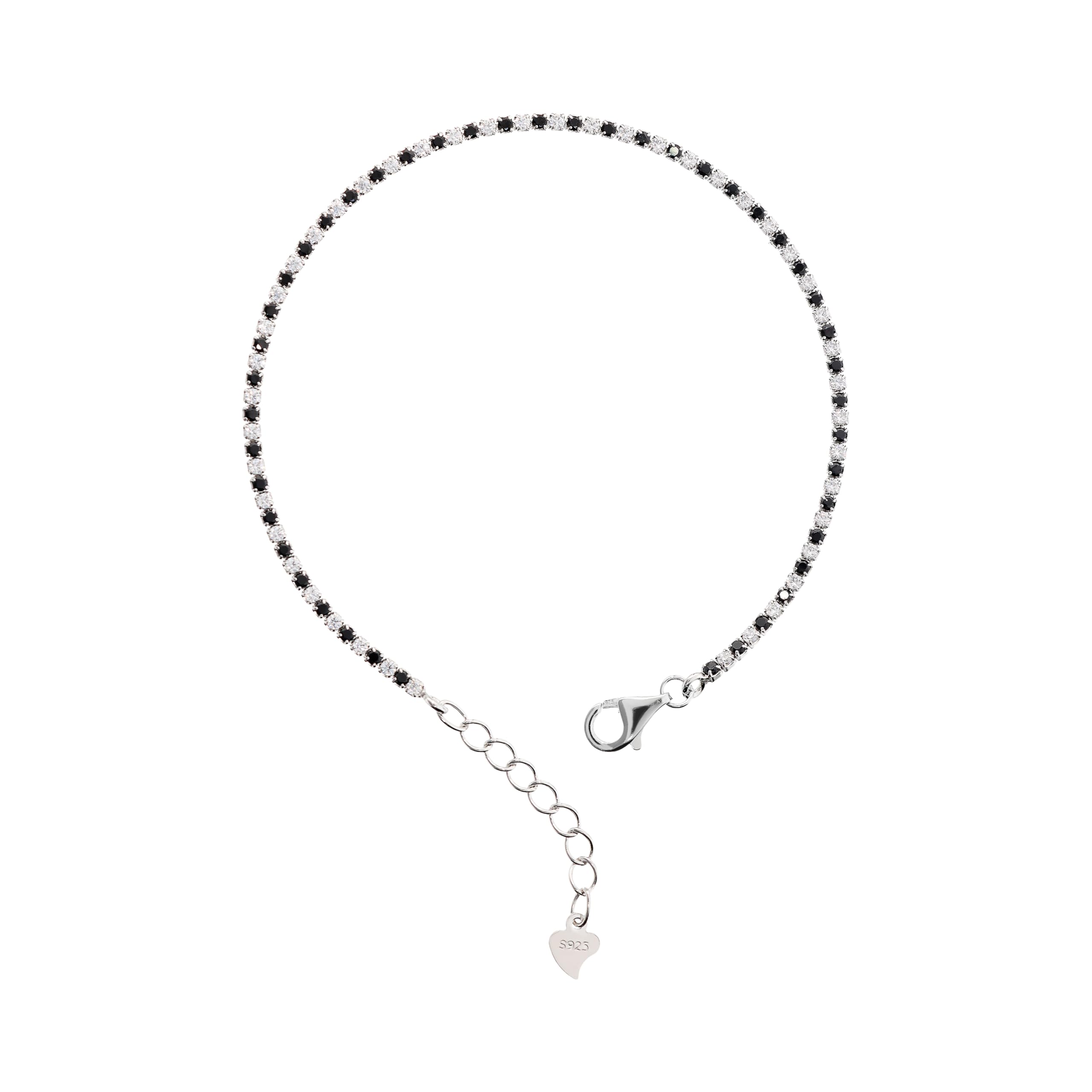 MILOR Bracciale tennis donna regolabile in Argento 925 placcato platino – Gioielli donna made in Italy – Regalo per Festa della mamma, compleanno, anniversario