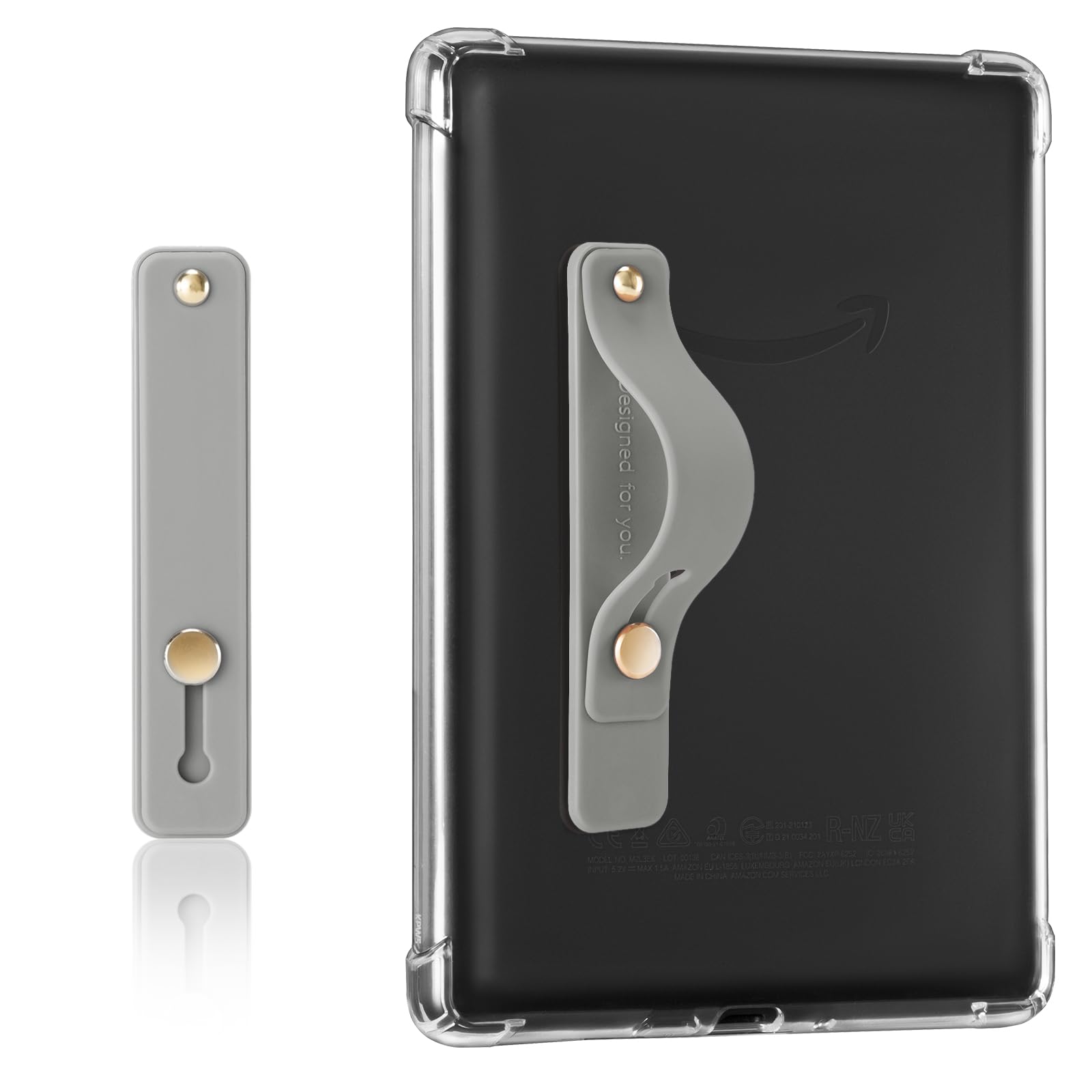 CoBak Hand Strap Holder for Kindle/Tablet - Lightweight TPU One-Handed Grip with Strong Stick, Stand for Phone, Adjustable Tightness for Kindle/Kobo/