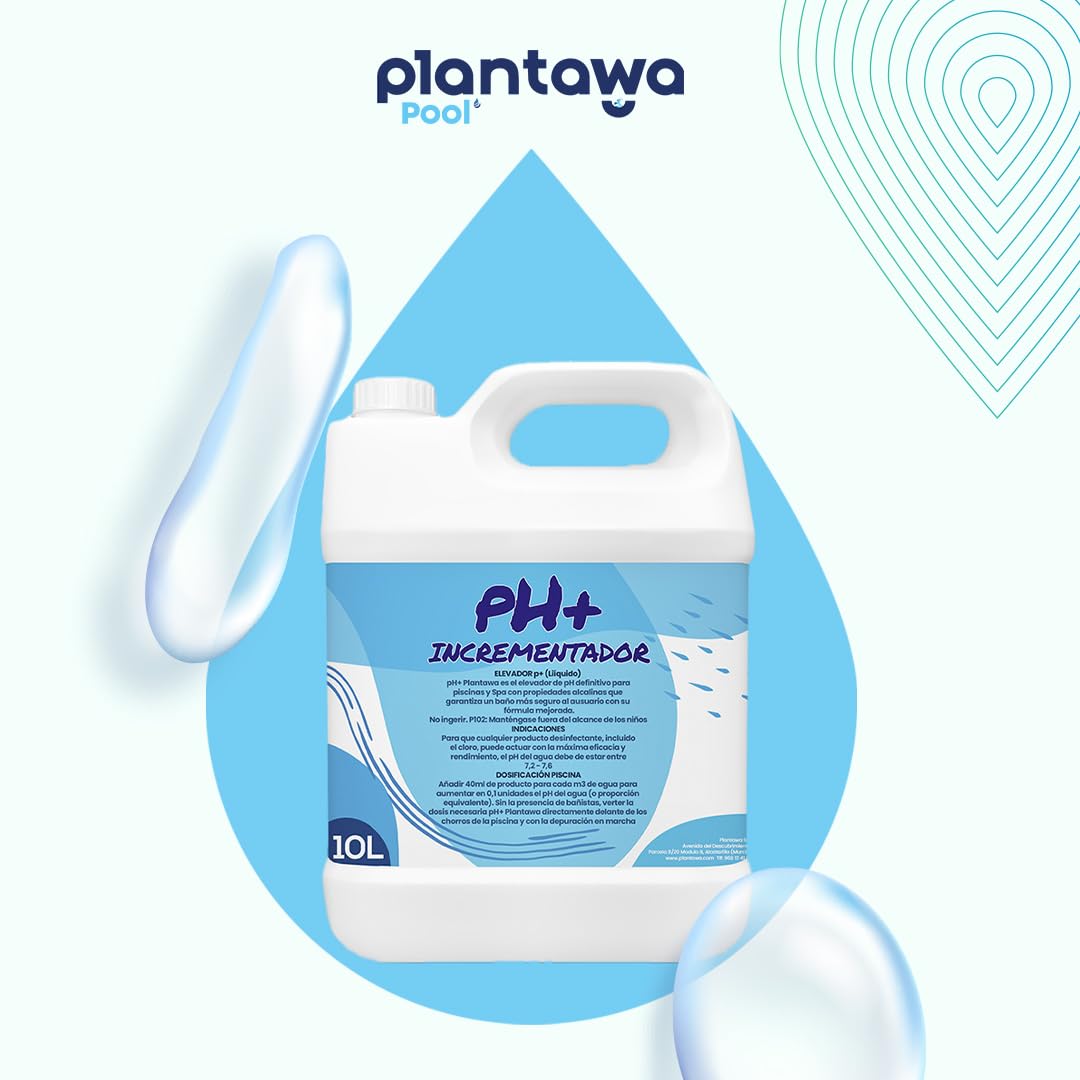 Plantawa Podnośnik pH+ 10L: Wzmacniacz pH dla basenów, precyzyjna regulacja, równowaga wodna, łatwa konserwacja, bezpieczny i skuteczny produkt