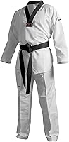 AAMA Fighter II Ultralight Taekwondo Uniform - 100% Polyester V-Neck Set with CoolTech Ventilation for Training