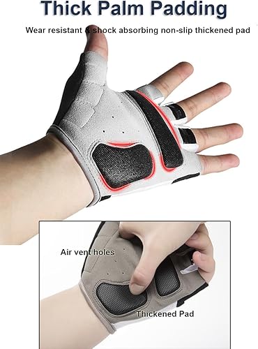 Miniatura 5 de Guantes de ciclismo para hombres y mujeres, guantes de ciclismo para hombres y mujeres, guantes de ciclismo acolchados para hombres y mujeres,