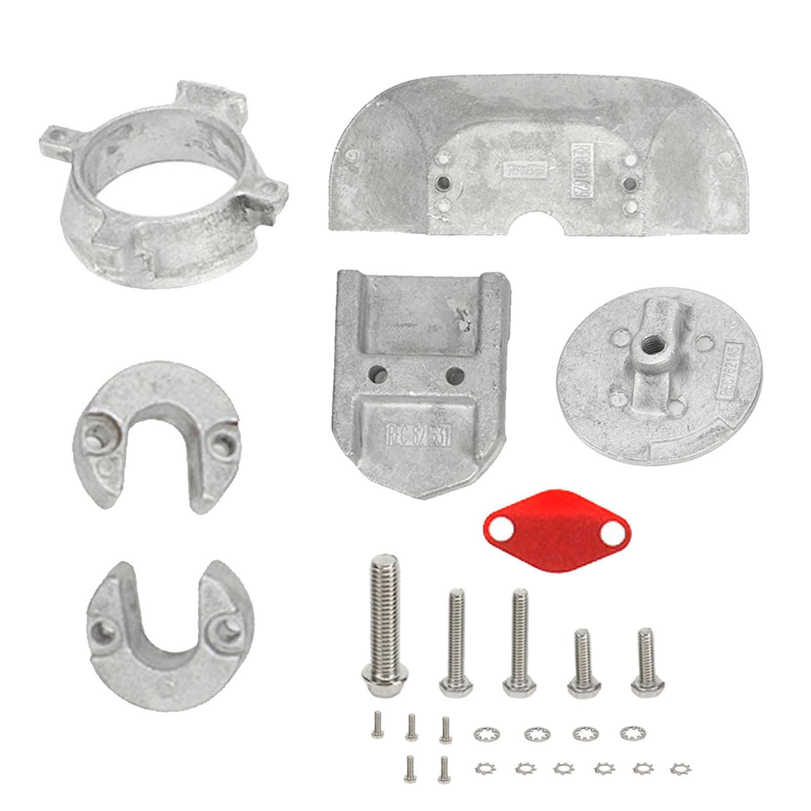 Pssopp Kit Anodi in Alluminio per Mercruiser One Gen 2, Lega di Alluminio di Grado Marino, Protegge il Motore Dalla Corrosione, Ideale per la Manutenzione delle Barche in Acqua Salata