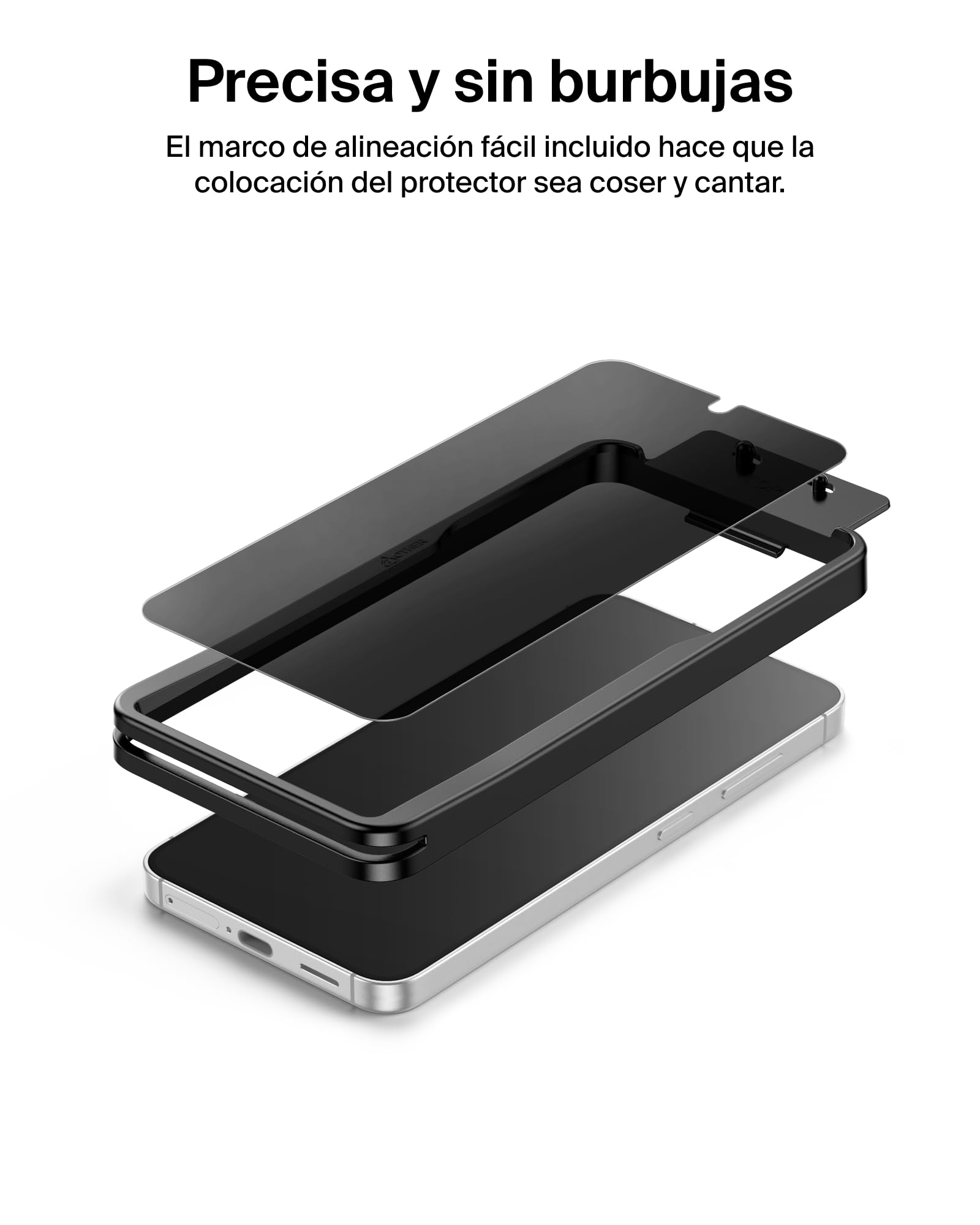 Belkin ScreenForce Titan EcoGuard Protector de Pantalla con Filtro de Privacidad, Samsung Galaxy S26, Protector Pantalla Resistente a los Arañazos e Impactos, Antihuellas, Marco de Alineación Fácil
