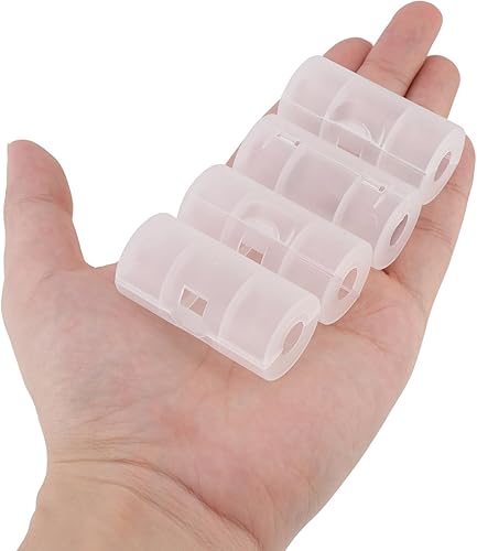 OriGlam Convertidor de batería de tamaño AA a C, cajas de batería de la caja del soporte del adaptador de batería de 4pcs