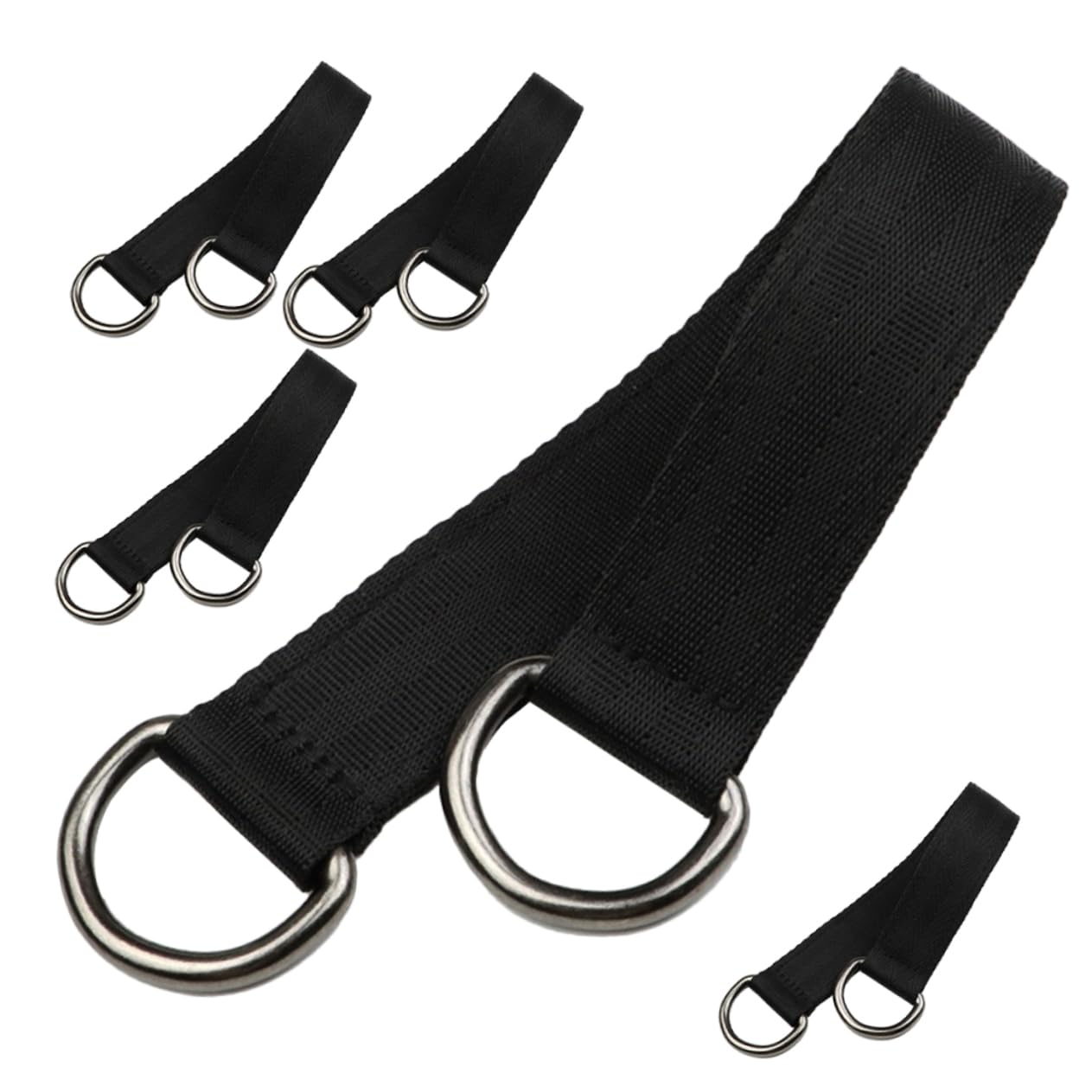 TOYANDONA 5 Ensembles Sangle De Boucle Swing Remplacement Bretelles De Plein Air Sangles De Hamac De Camping Chaise Hamac Suspendue en Polyester Black 5 Pièces * 5