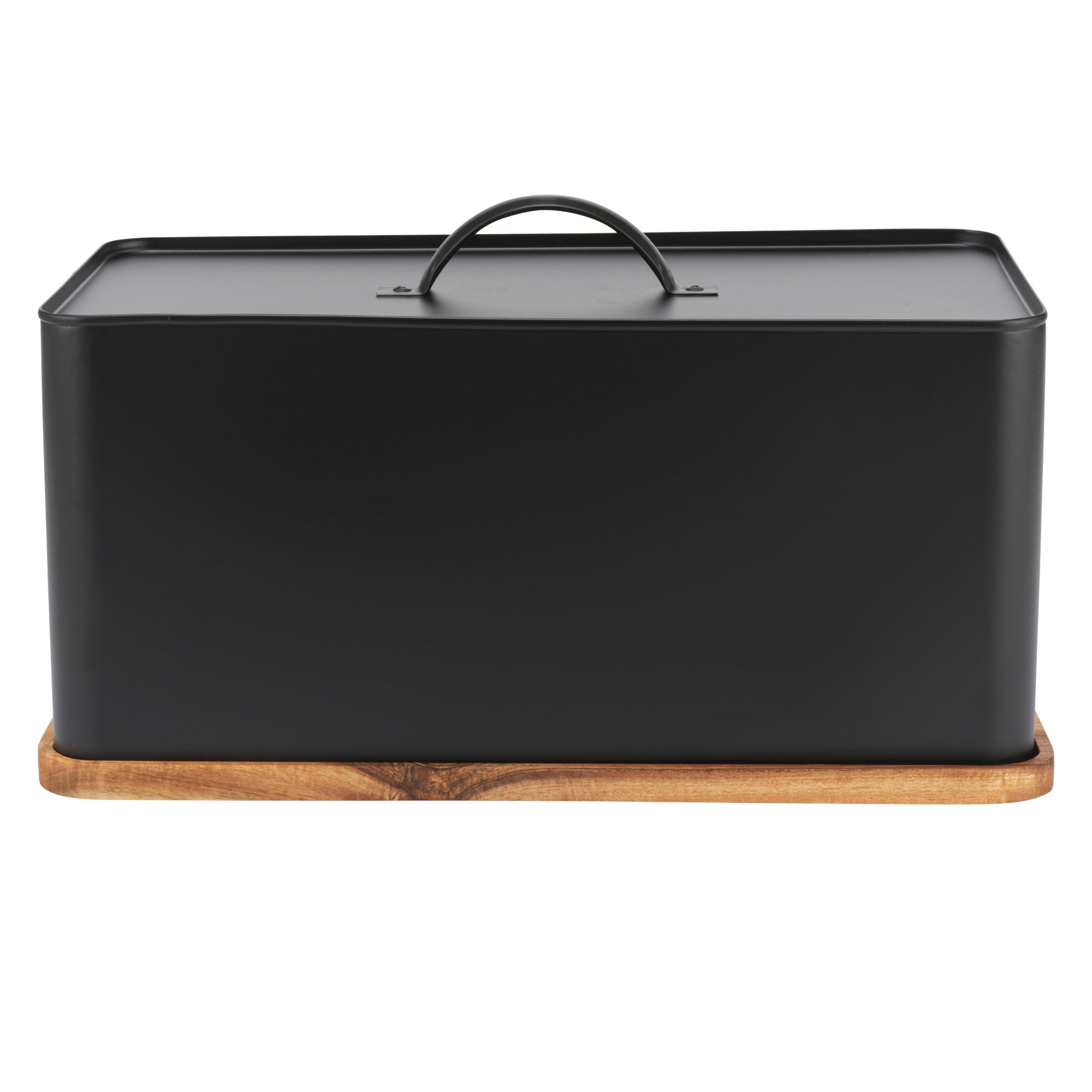 Salter BW13564EU7 Toronto Bread Bin With Chopping Board, Countertop Storage Box With Wooden Base for Cutting & Serving