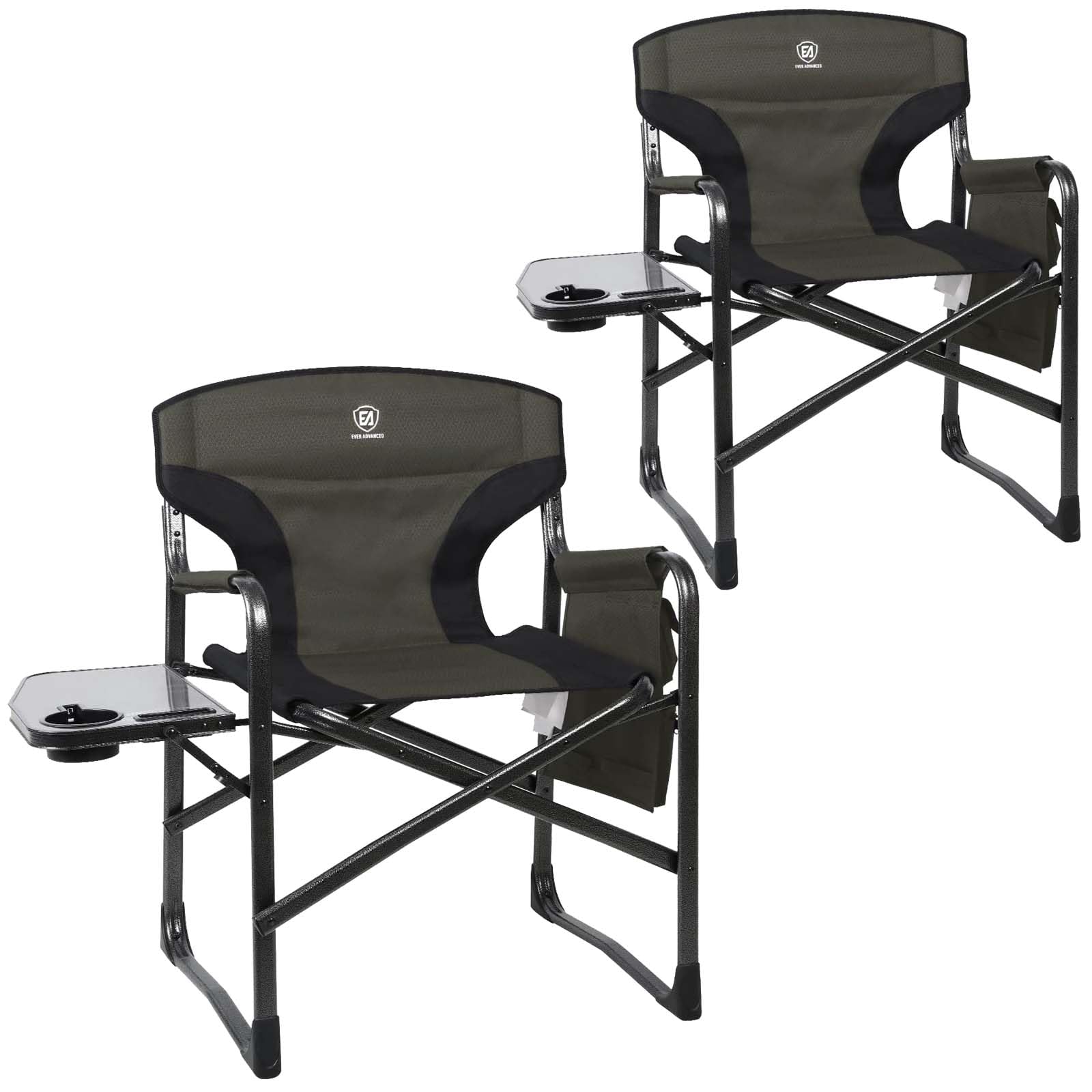 EVER ADVANCED Aluminum Lightweight Folding Director Chair