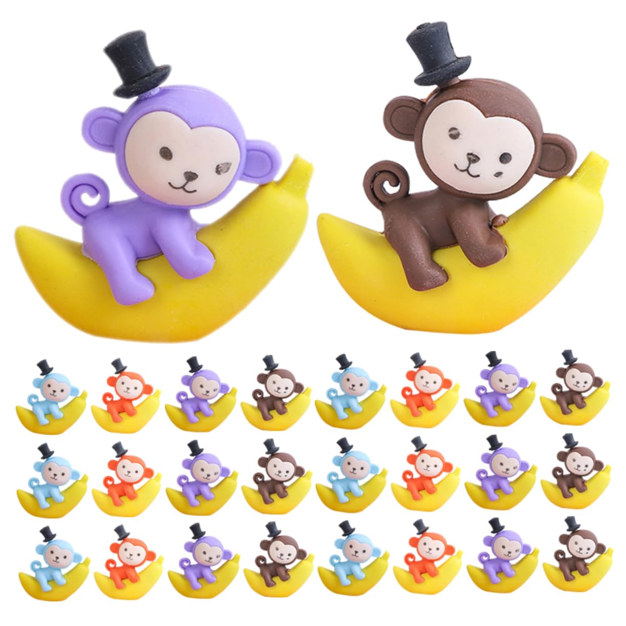 Lurrose Gomma Da Cancellare a Forma Di Scimmia e Banana Gomma Colorata e Divertente Articolo Scolastico Originale Per Ragazzo Ragazza a Tema Animale Per Scuola