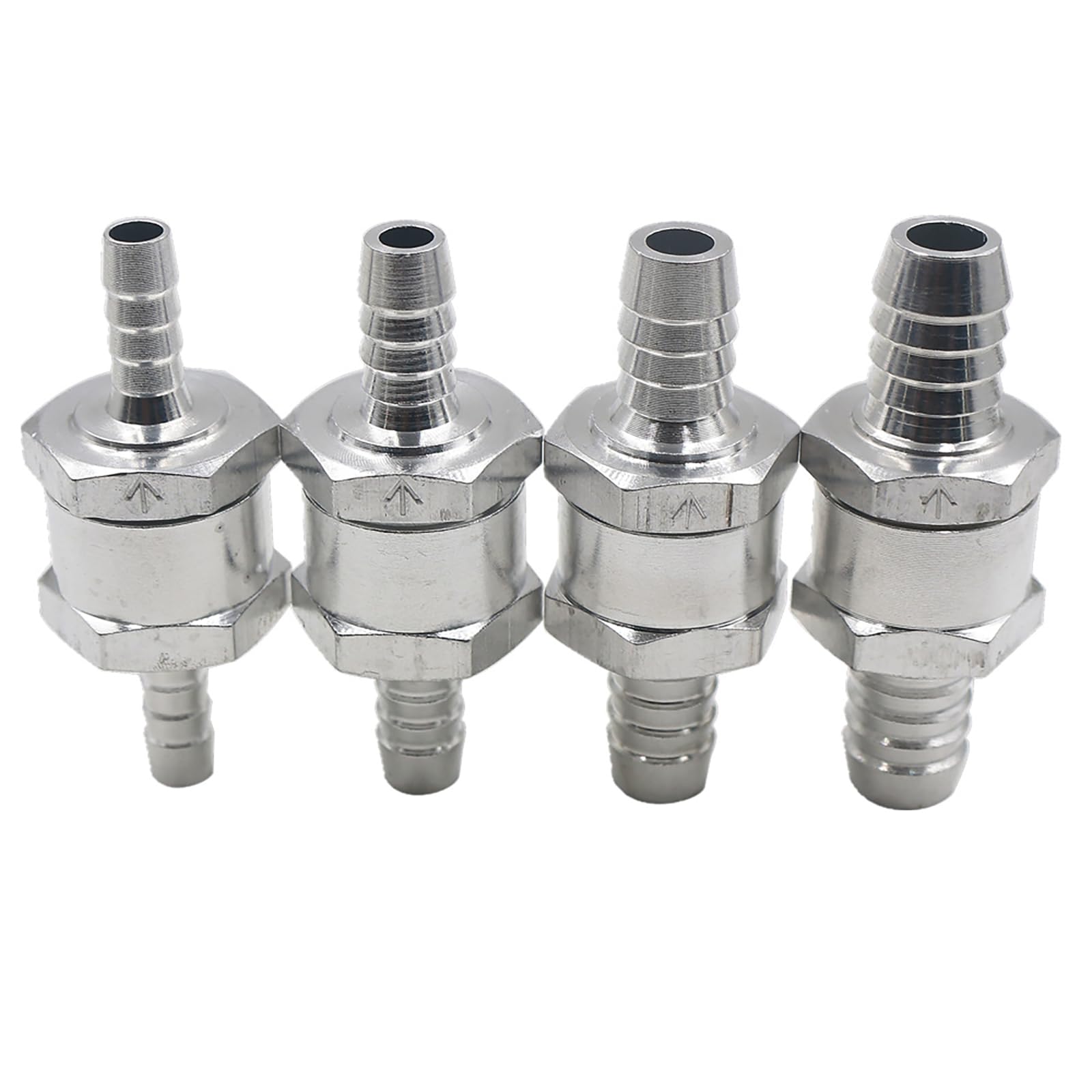 Válvula Antirretorno Unidireccional 5 Piezas Válvula de Retención de Combustible Valvula Anti Retorno Agua Válvula Antirretorno de Aluminio para Automóvil, Barco, Helicóptero (4mm 6mm 8mm 10mm 12mm)