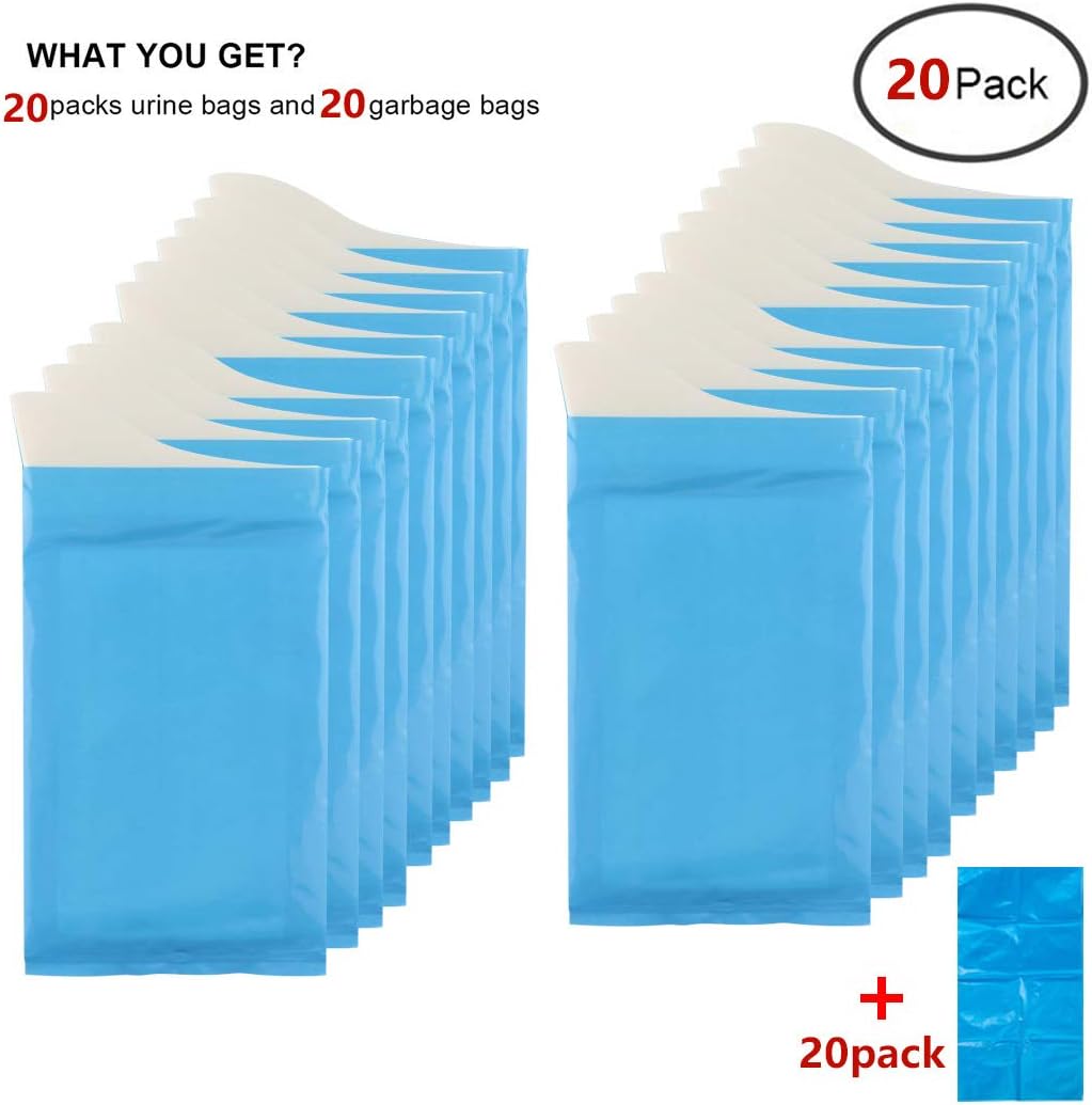 Disposable Urine Bags Camping Collection Pee Bag for Outdoor Travel Urinal Toilet Traffic Jam Emergency Portable Car Vomit Bag for Men Women Kids Children Patient and Pregnant Brief Relief