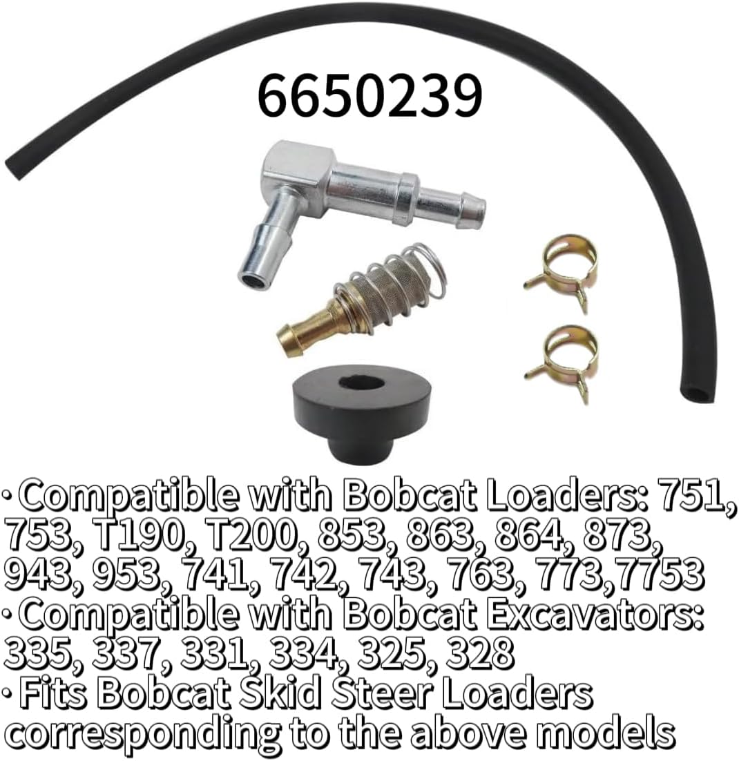 5PCS 6650239 Fuel Tank Pickup Screen Kit - Compatible with Bobcat Loaders 863 864 751 753T200 T190 763 773 7753 853 873 335 337 943 953 641 642 643 645 653 741 742 743 Articulated Loaders Excavators