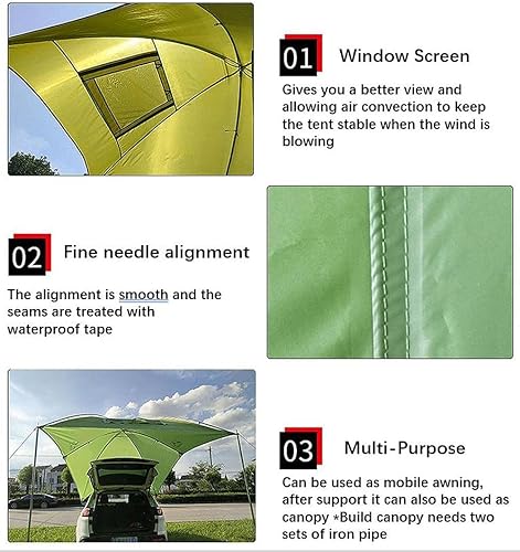 Miniatura 2 de Tienda para portón trasero para toldo de coche, toldo de coche, protección solar, impermeable, para SUV, MPV, hatchback, minivan, camping, picnic