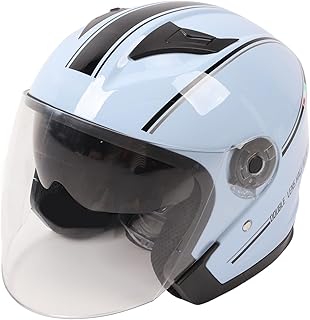 Locomotiva Meio Capacete, Meio Capacete de Motocicleta Compacto Leve Abs Rosto Aberto Capacete de Moto para Veículo Elétrico Motocicleta