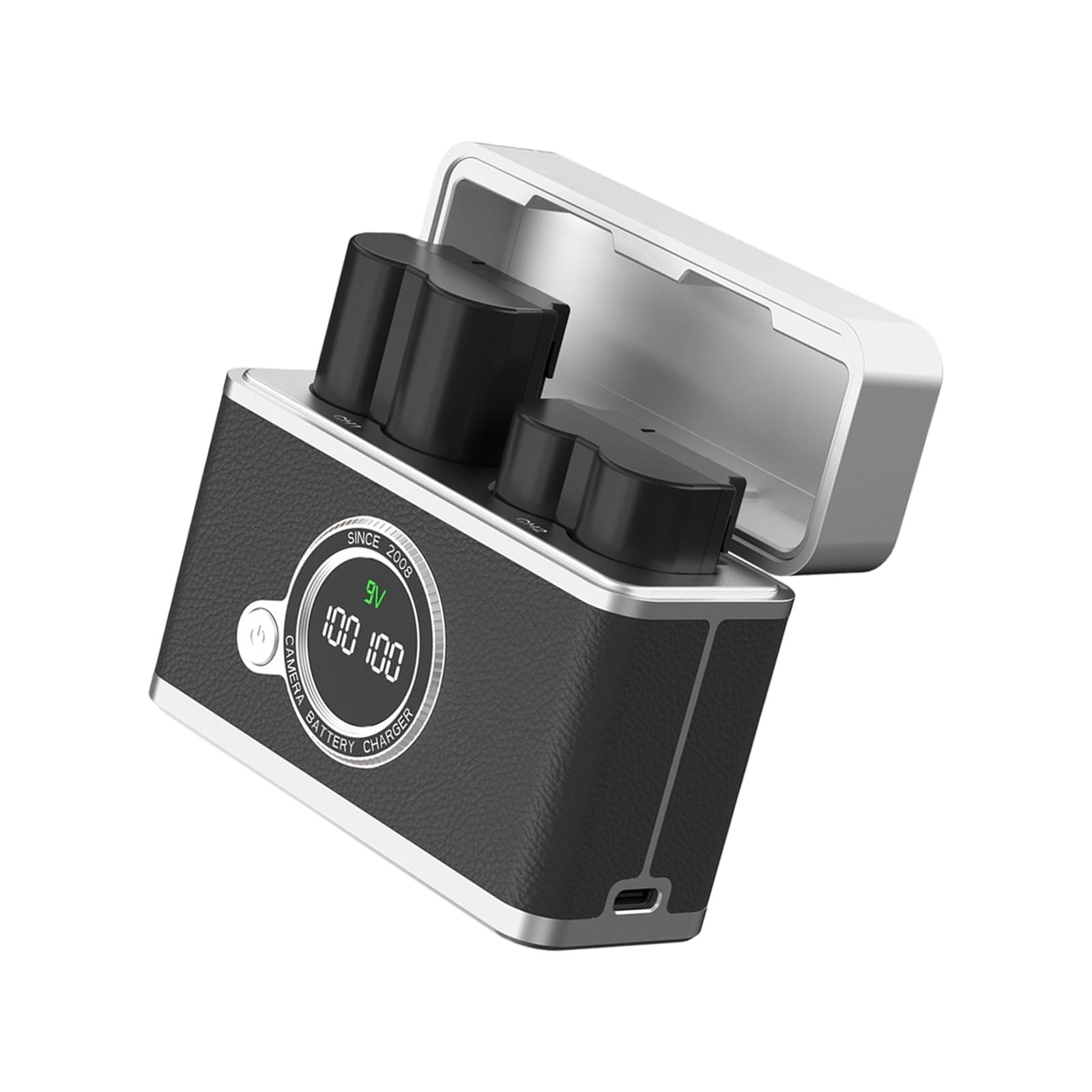 W235 USB C - Cargador de batería para cámara con indicadores LED, color