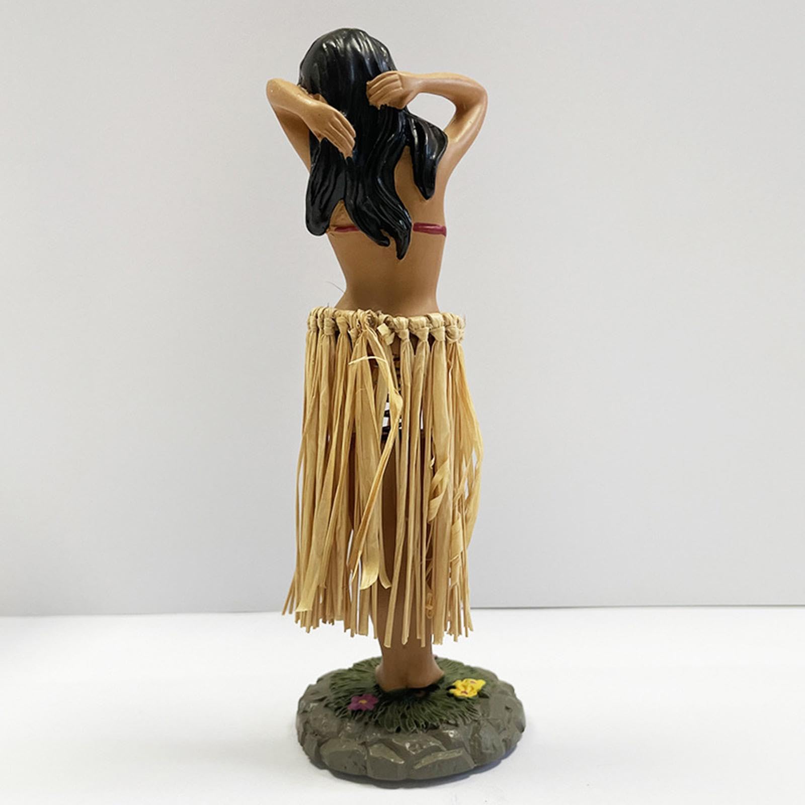 harayaa Poupée de Tableau de Bord hawaïen Dansant Girl, Ornement Artisanal en résine, Mini Figurines de Collection de Danseuse de pour Tableau de