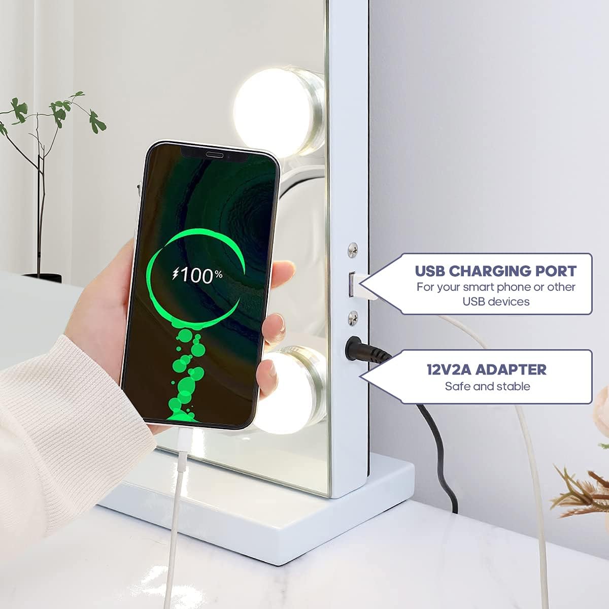 80% Off Discount Fenair Vanity Mirror with Lights, Hollywood Mirror with Lights, 14 Adjustable LED Bulbs 3 Color Lighting, Touch Screen, USB Charge Port One-Day Sale: Up to 60% Off Fenair Vanity Mirror with Lights, Hollywood Mirror with Lights, 14 Adjustable LED Bulbs 3 Color Lighting, Touch Screen, USB Charge Port
