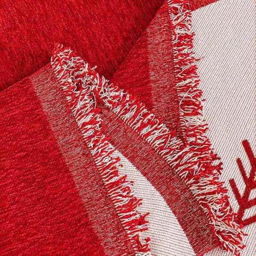 Serviette de canapé anti griffes chat chien en chenille rouge