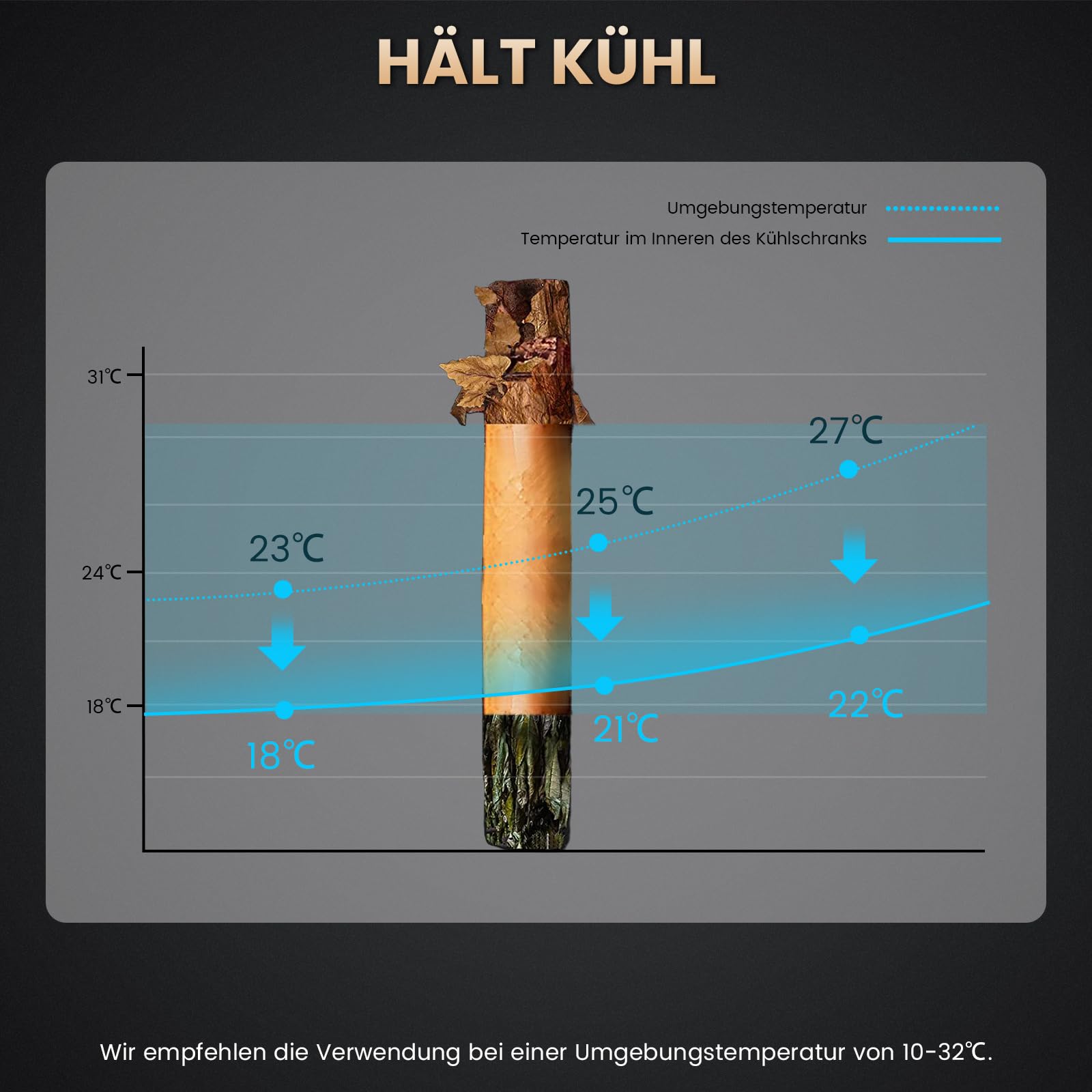 Mojgar 26L Elektrischer Humidor, 200 Zähler elektronischer Zigarren Humidor, Kühler Humidor Schrank mit Kühlung Temperaturregelung, Geschenk für Männer