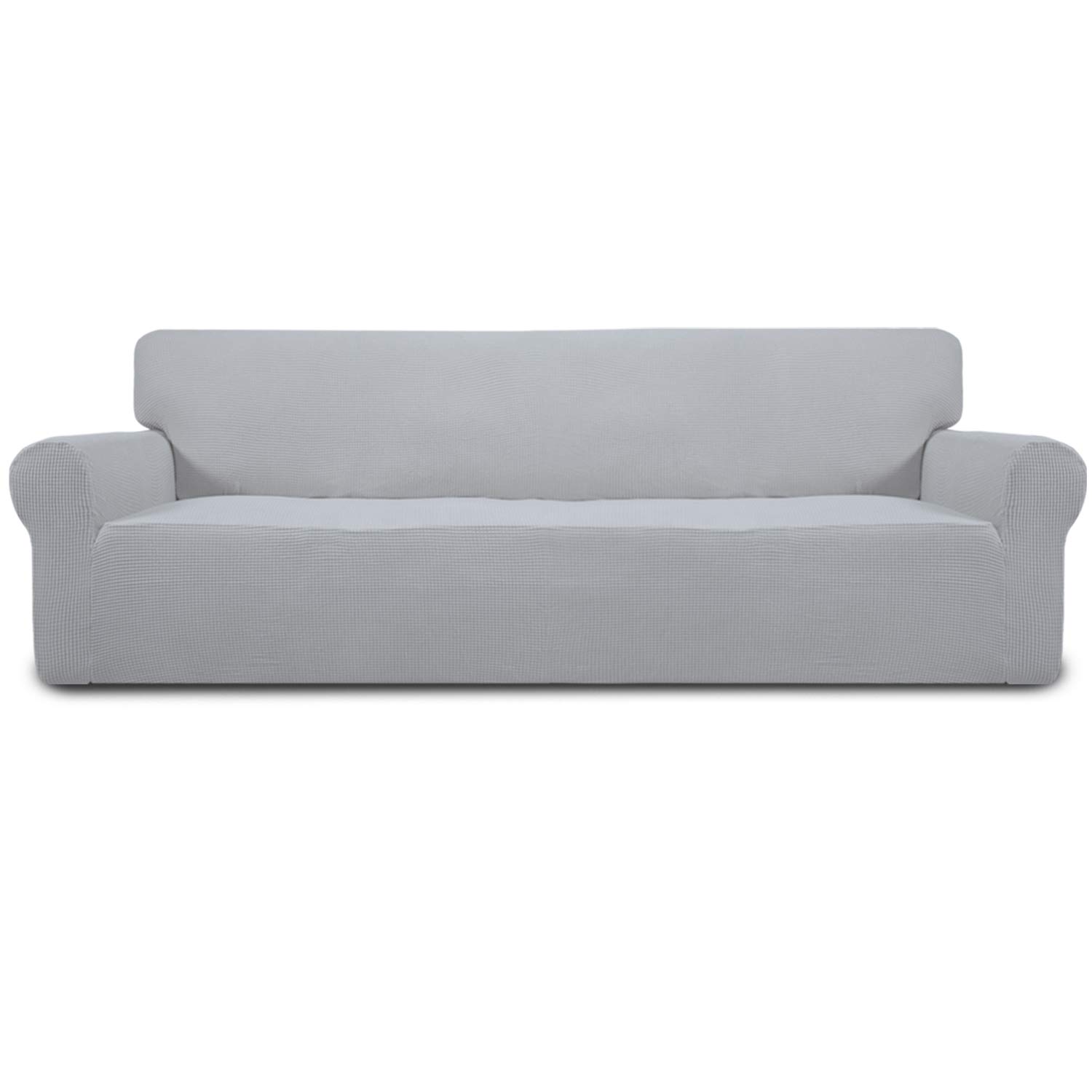 Easy-Going Stretch 4 Seater Oversized Sofa Couch Cover Silver Gray
