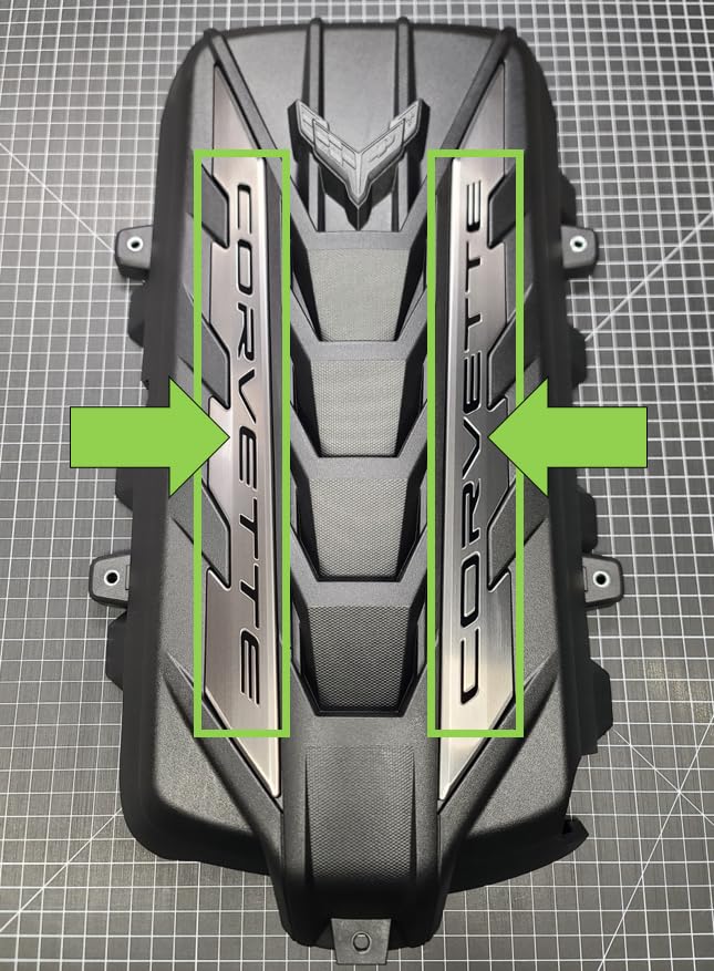 C8 Engine Cover Decals Corvette Accent Sticker Inlays Fits 2020-2025 Stingray 6.2L LT1 LTX (Gloss Red)