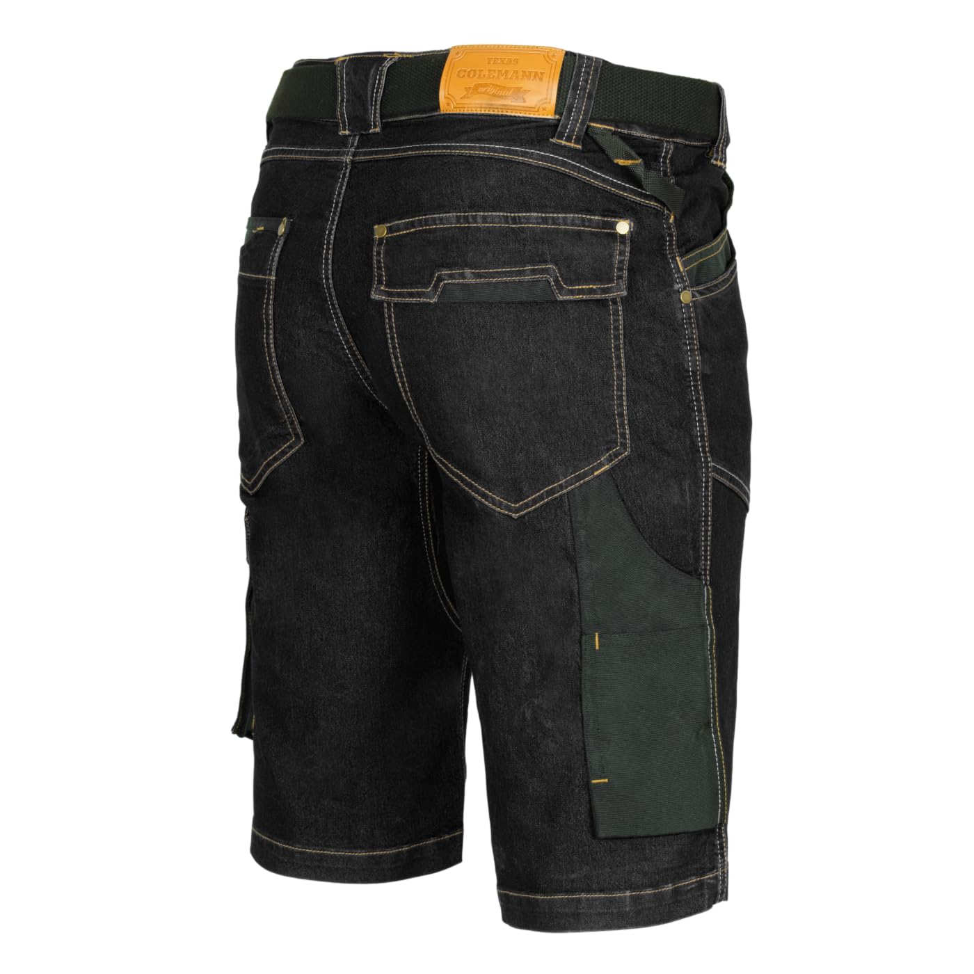 ART.MAS COLEMANN Short de travail en jean pour homme - Short de travail jusqu'au genou - 12 poches - Stretch 265 g/m² - Short robuste pour le travail et les loisirs