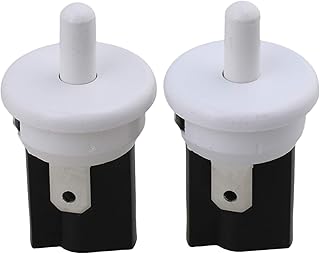 RDEXP Lot de 2 interrupteurs de porte en plastique 2 broches 250 V AC 3 A Momentary SPST NC pour réfrigérateur