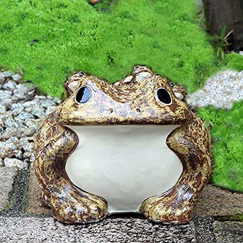Amazon.co.jp: 信楽焼 20号五匹子付き蛙【ka-0074】 縁起物 カエル お