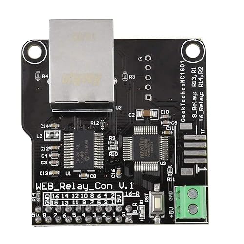 Miniatura 3 de Controlador Ethernet Servidor web de red + módulo de relé de 16 canales con interfaz RJ45 para controlar luces y refrigerador