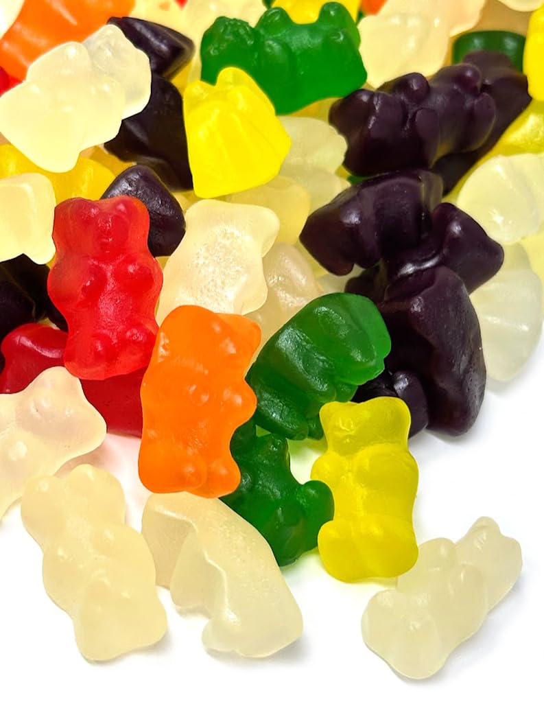 SweetGourmet Fruit Flavor Sugar-Free Gummy Bears, Chewy Candy, 3 Pound Bag