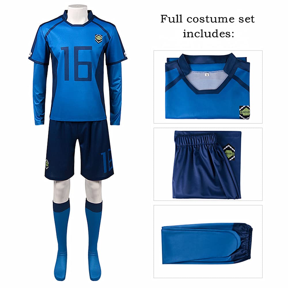 Charous Anime Manga BLUE LOCK Cosplay Hiori Yo Sportswear Anzüge,Unisex Sport Kostüm Für Festival Perform Cosplay