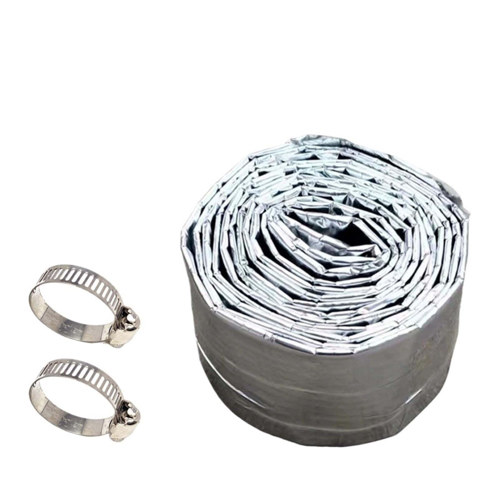 Dasjkdi One Color 2Sets Aluminum Foil Fiberglass Hose Lagging Insulation Kit For Webasto Eberspacher Parking Heater Exhaust Pipe For Hose(Grg-300Cm)