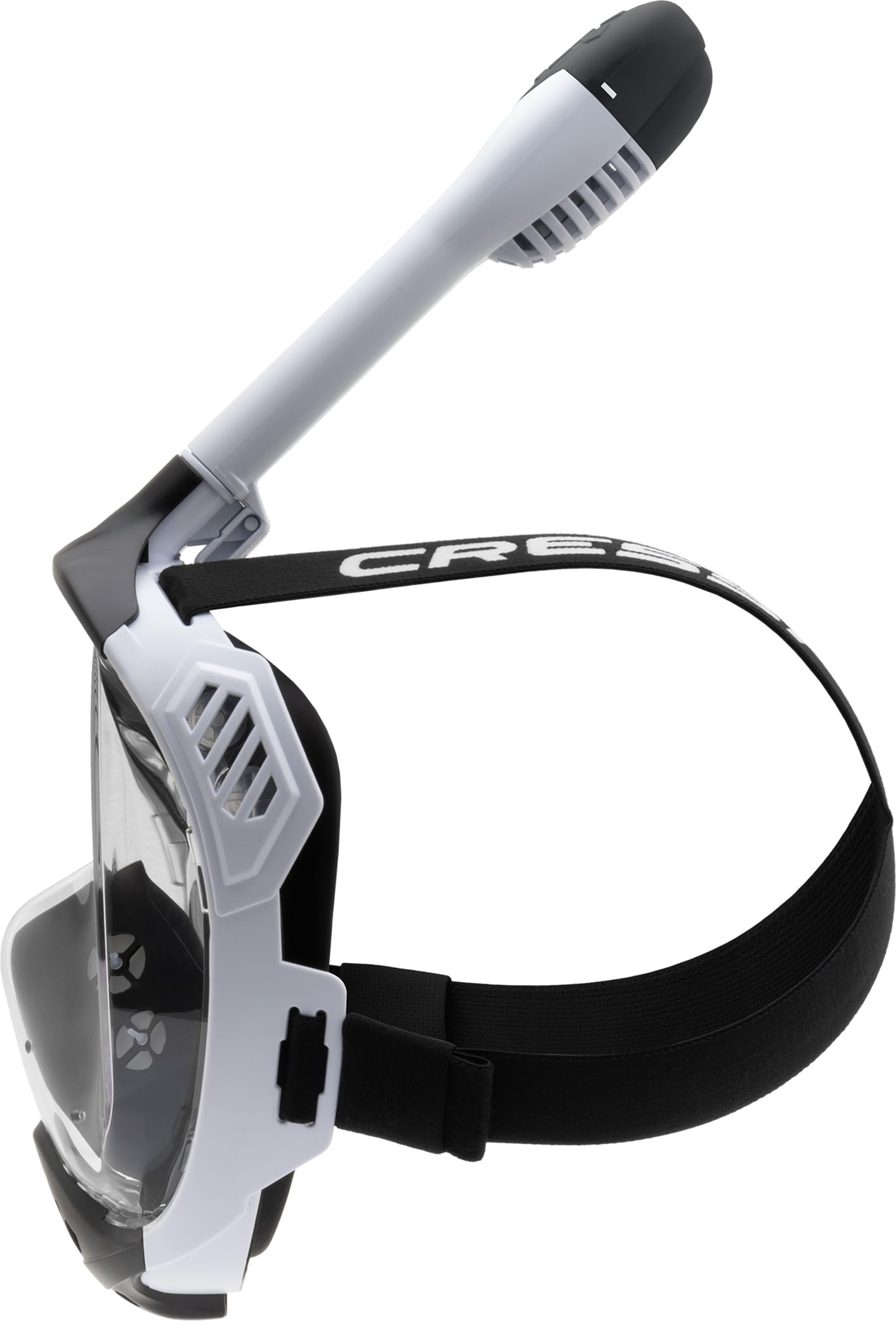 CRESSI Java Full Face Mask - Maschera Snorkeling Integrale Unisex, Lente Ultra Chiara Anti Fog, 100% Silicone, Snorkel Dry con Valvole Sicurezza