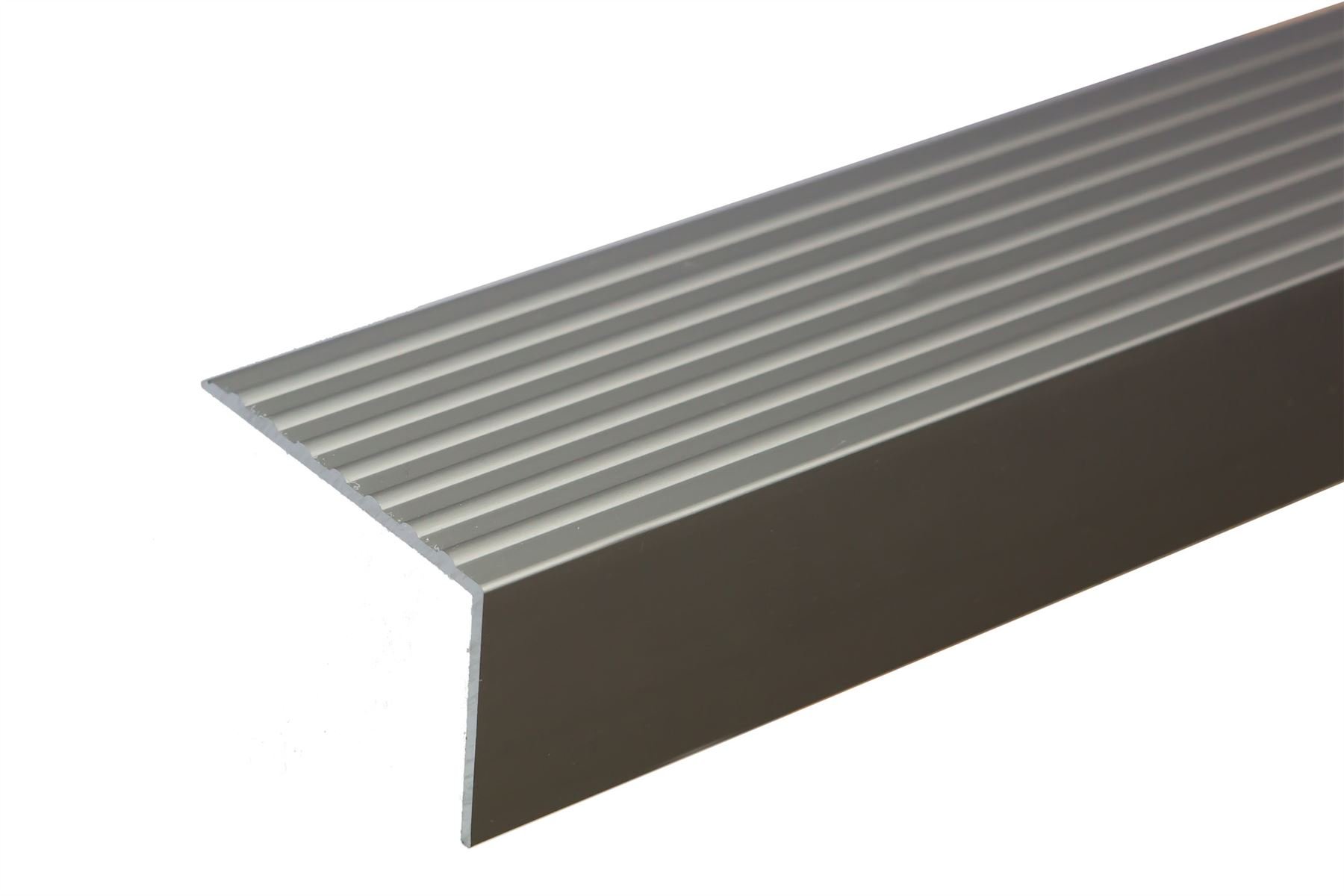 IANPAV Screw ANODISED Aluminium Anti Non Slip Stair Edge Nosing Trim 900mm x 65mm x 42mm A32, INOX