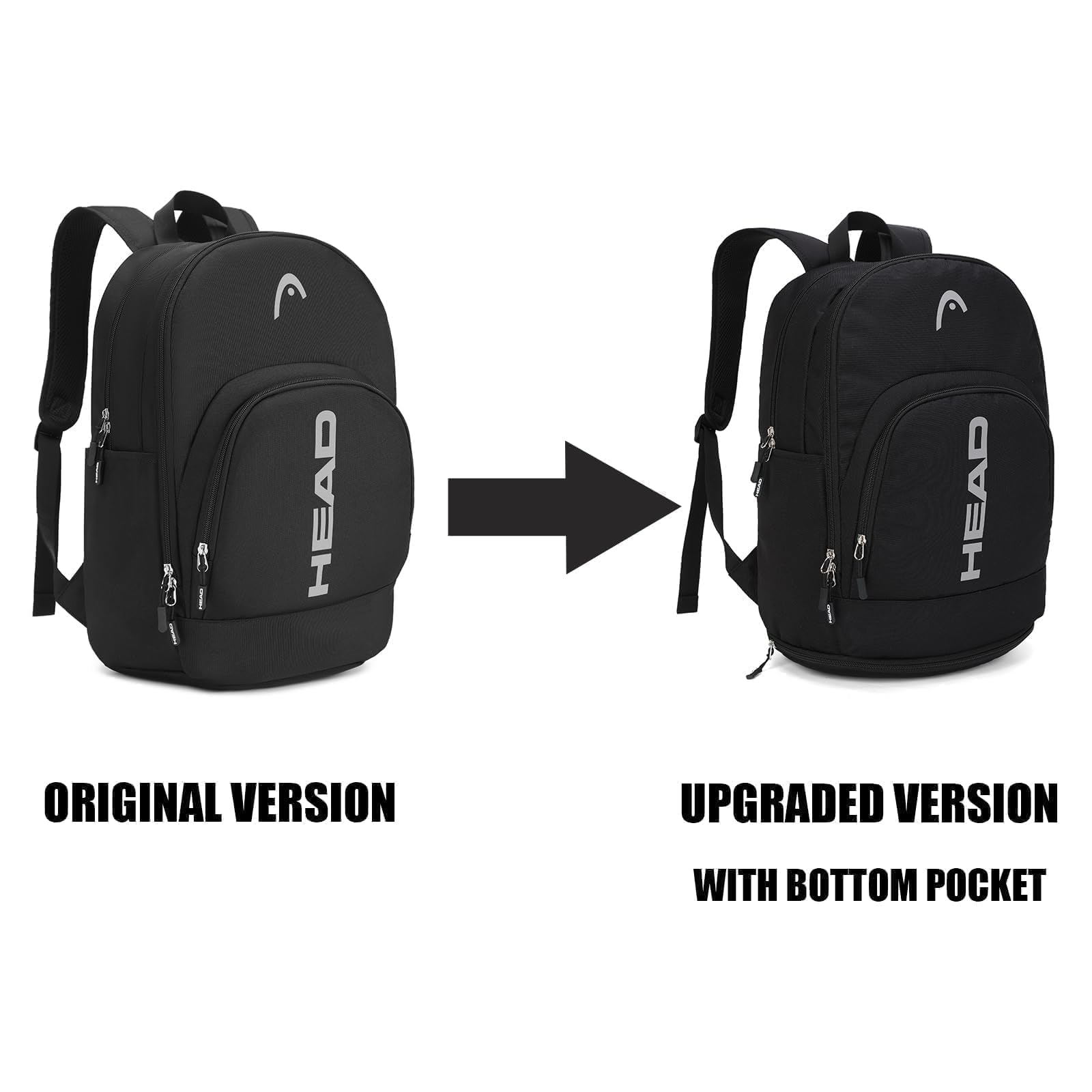 HEAD Mochila de viaje impermeable para mujeres y hombres, mochila ligera para laptop, bolsa para computadora portátil de 15.6 pulgadas
