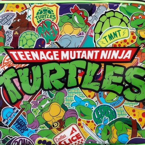 Image of TMNT Classic Retro Cartoon Characters & Icons All-Over Print 8 inch Lunch Bag