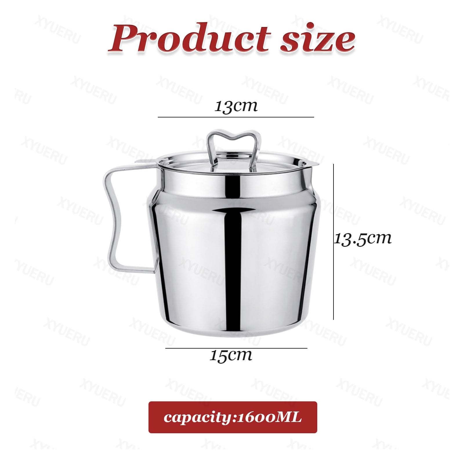 Contenedor de aceite de acero inoxidable con tamiz, separador de grasa de cocina y filtro, desnatador de grasa para aceite de cocina y almacenamiento, ideal para gestión de grasa por goteo