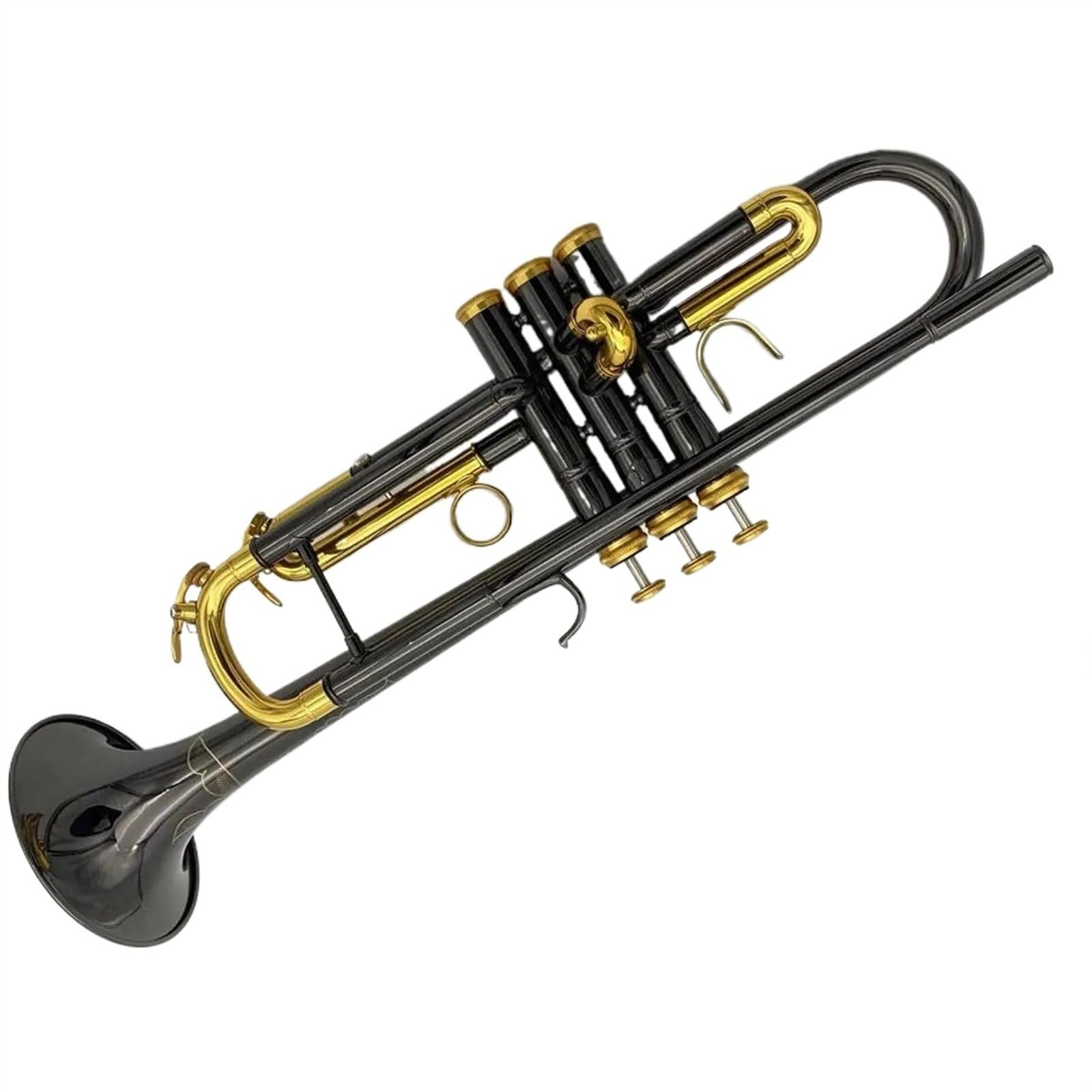 początkujących trąbka Trąbka BlackBb Mosiądz Czarny Nikiel Złoto Trzy Tony Profesjonalny Instrument Trąbkowy