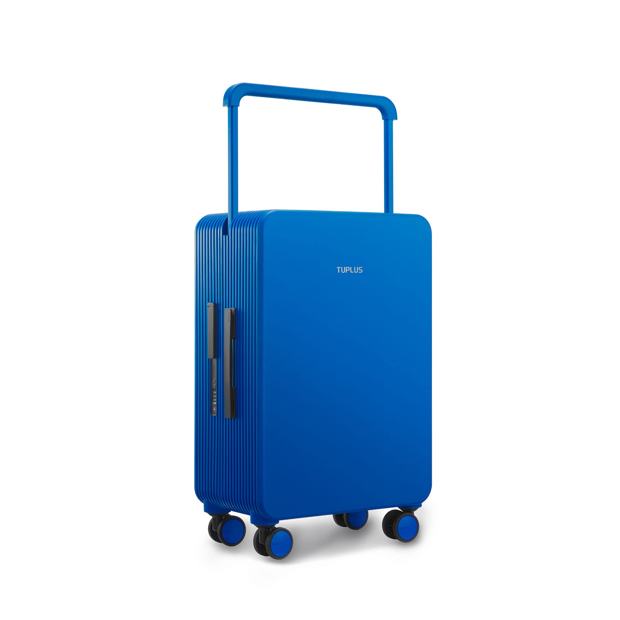 TUPLUS Suitcase Valigia leggera a guscio rigido con 4 rotelle per il trasporto di merci in valigia da viaggio con chiusura TSA, serie IMPRESSION (White, 56 x 36.5 x 22 cm