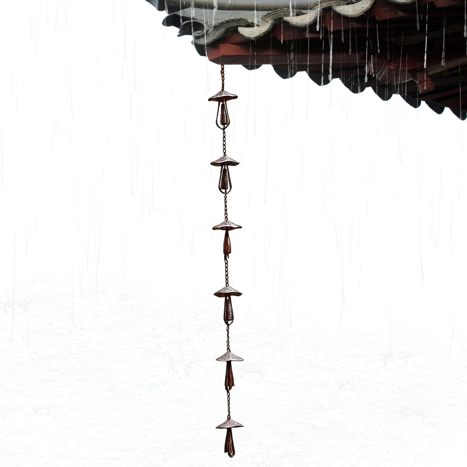 Chaîne de pluie extérieure en métal antirouille pour balcon et jardin
