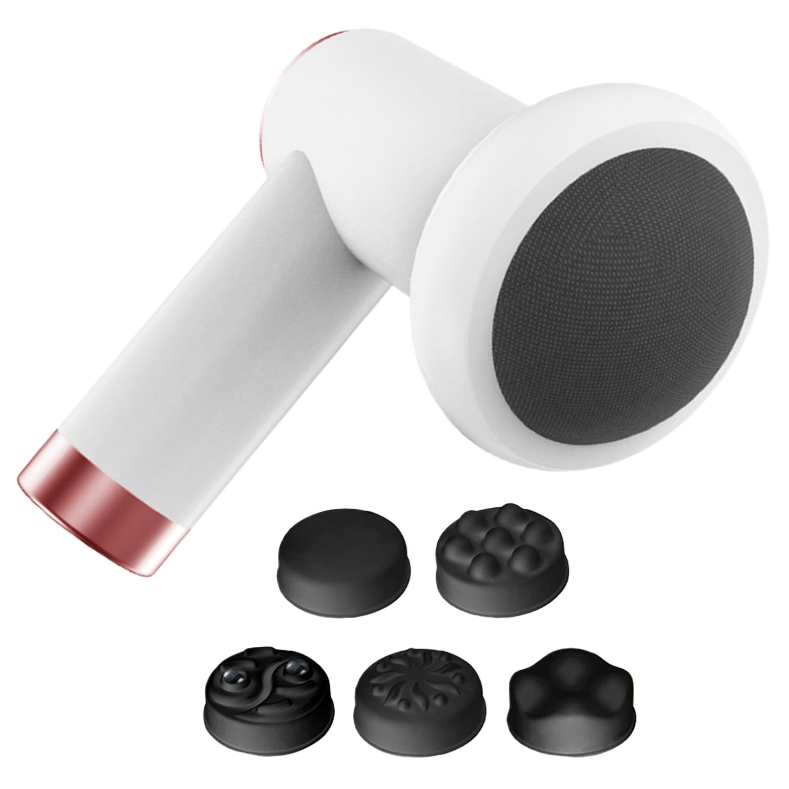 Masajeador de vientre para eliminar grasa, removedor de celulitis eléctrico de mano con 5 cabezales de rodillo intercambiables para esculpir el cuerpo, cuello, espalda, piernas, muslos, vientre