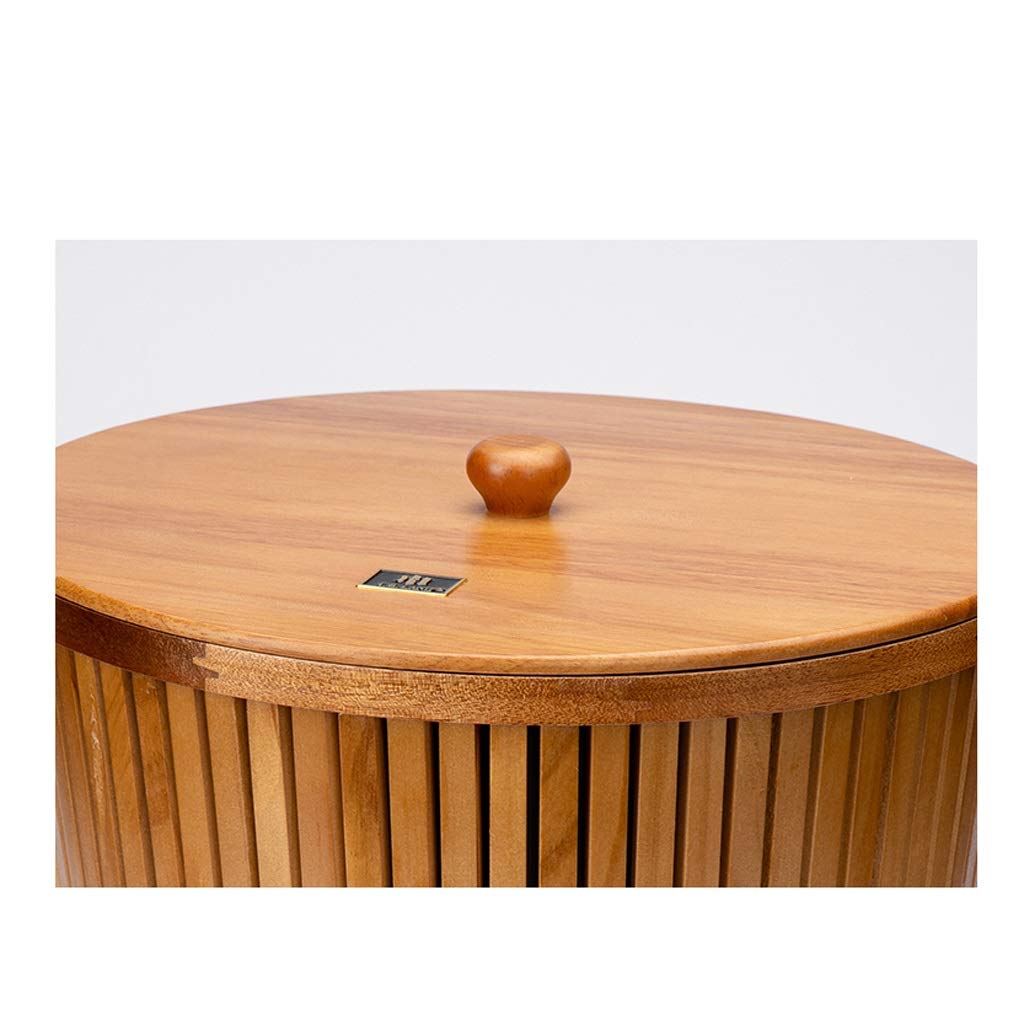 Poubelle En Bois Forme Diamant - Avec Seau Intérieur Amovible, Pour Chambre, Salle De Bain, Bureau, Déco