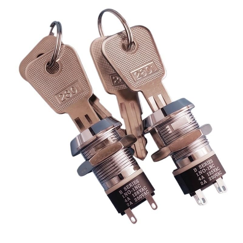 Interrupteur à clé de sécurité 1NO 1NC pour serrure d'ascenseur 19mm double tirage